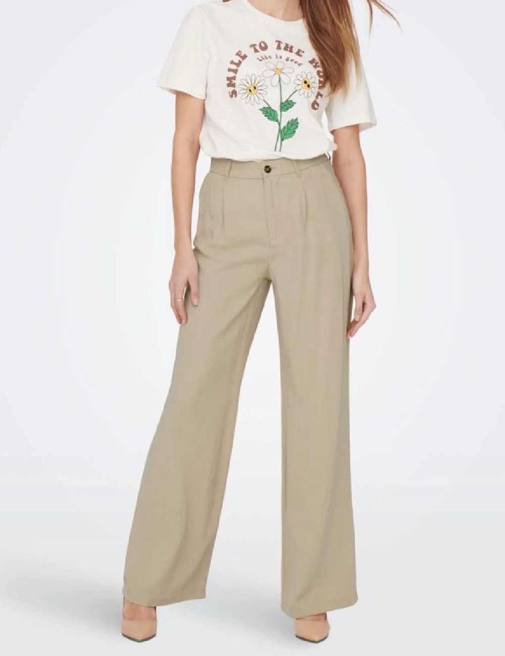 Pantaloni Only, bej - 1 | YEO