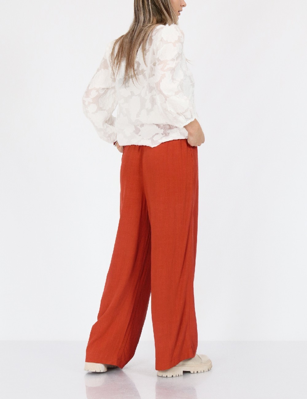 Pantaloni Only, caramiziu - 1 | YEO