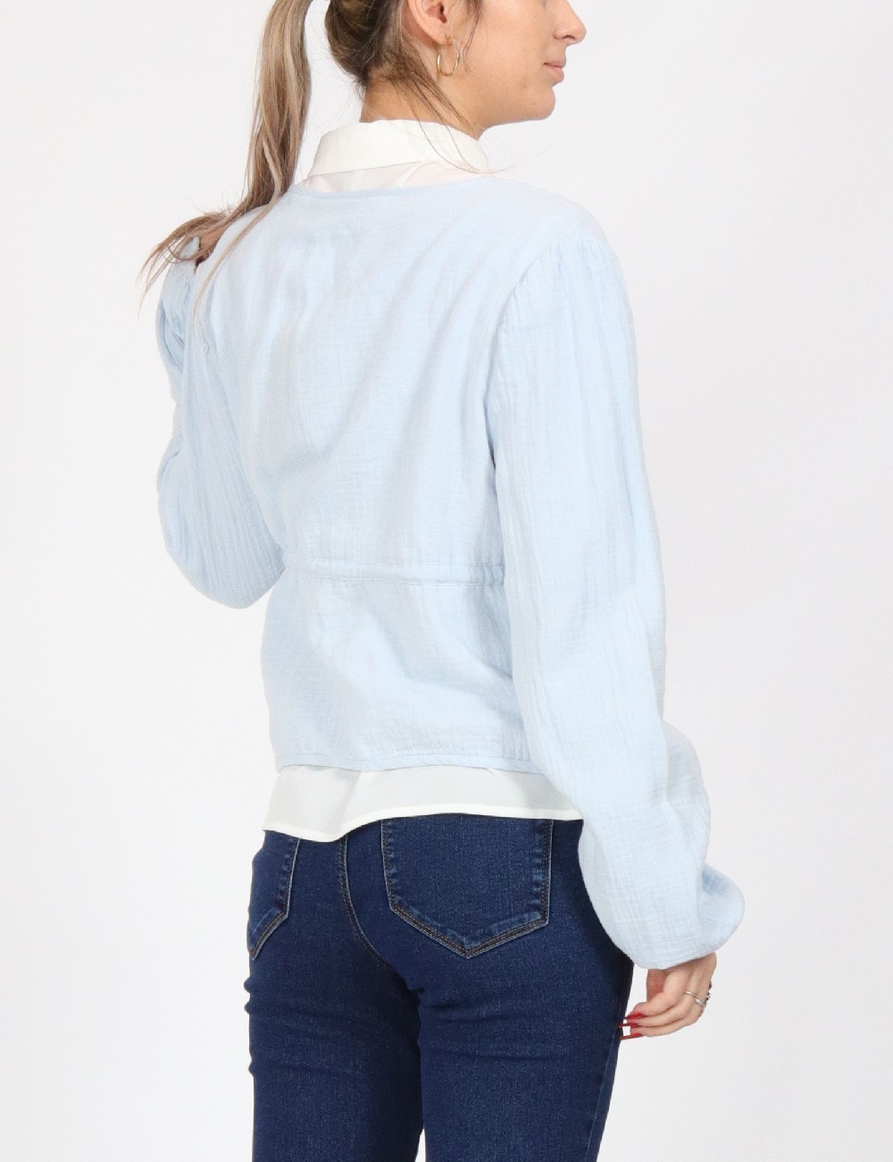 Bluza Pieces, bleu - 1 | YEO