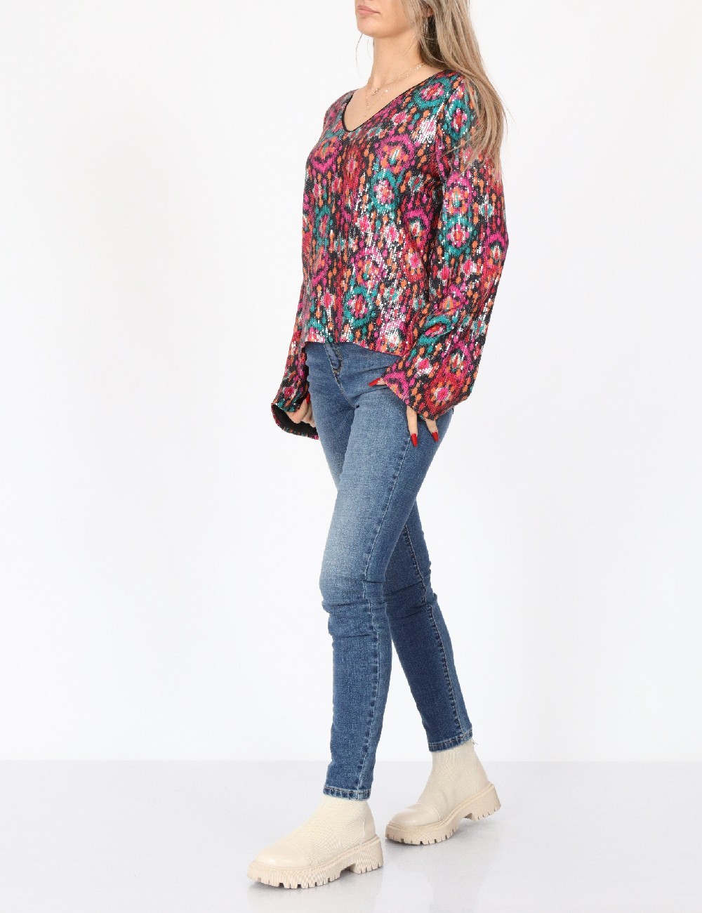 Blugi Vero Moda, albastru - 1 | YEO