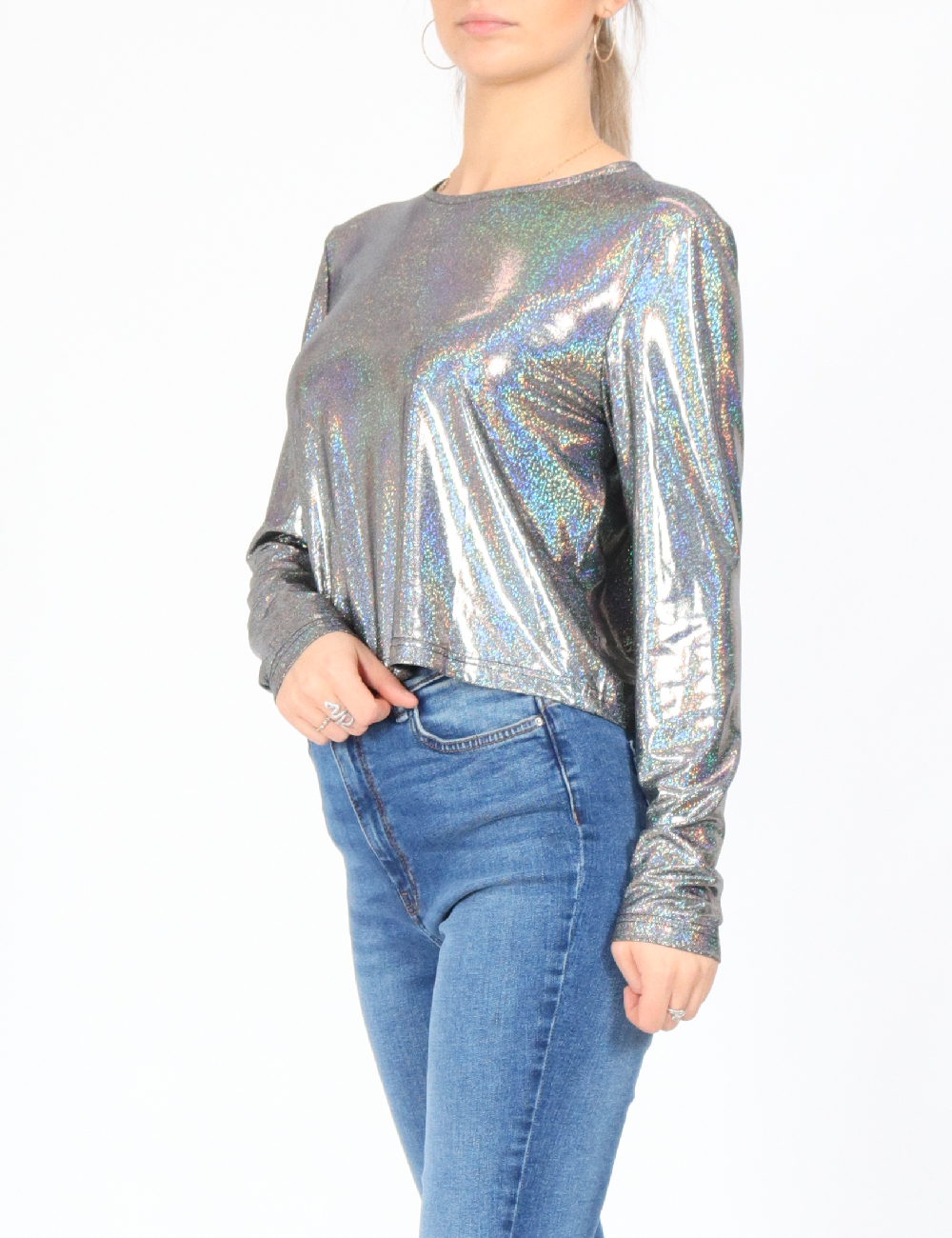 Bluza Noisy May, argintiu - 1 | YEO