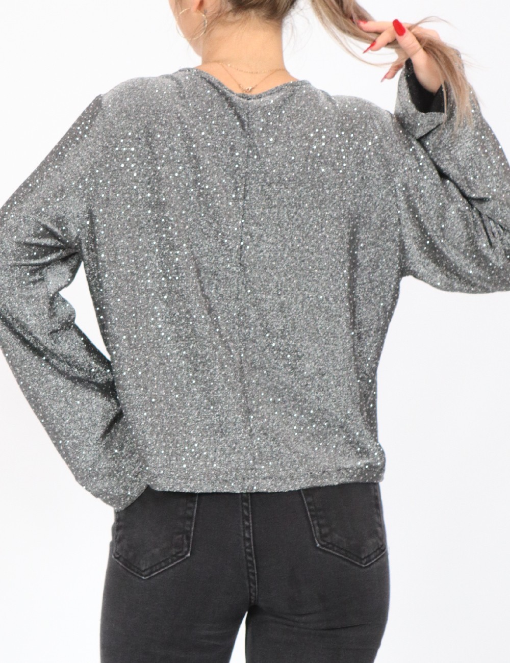 Bluza Pieces, gri - 1 | YEO
