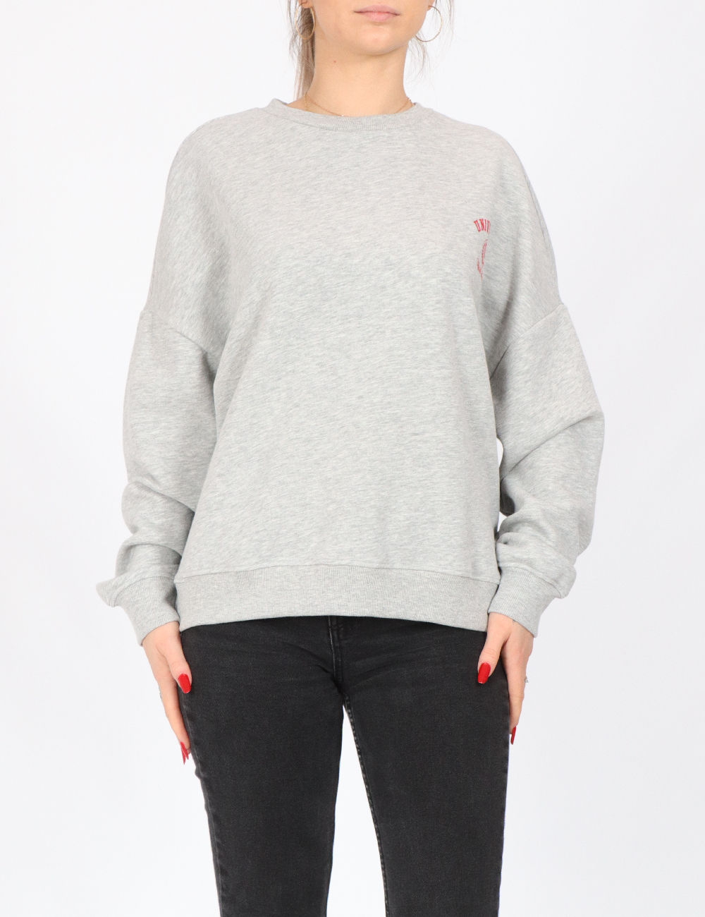 Pulover Pieces, gri