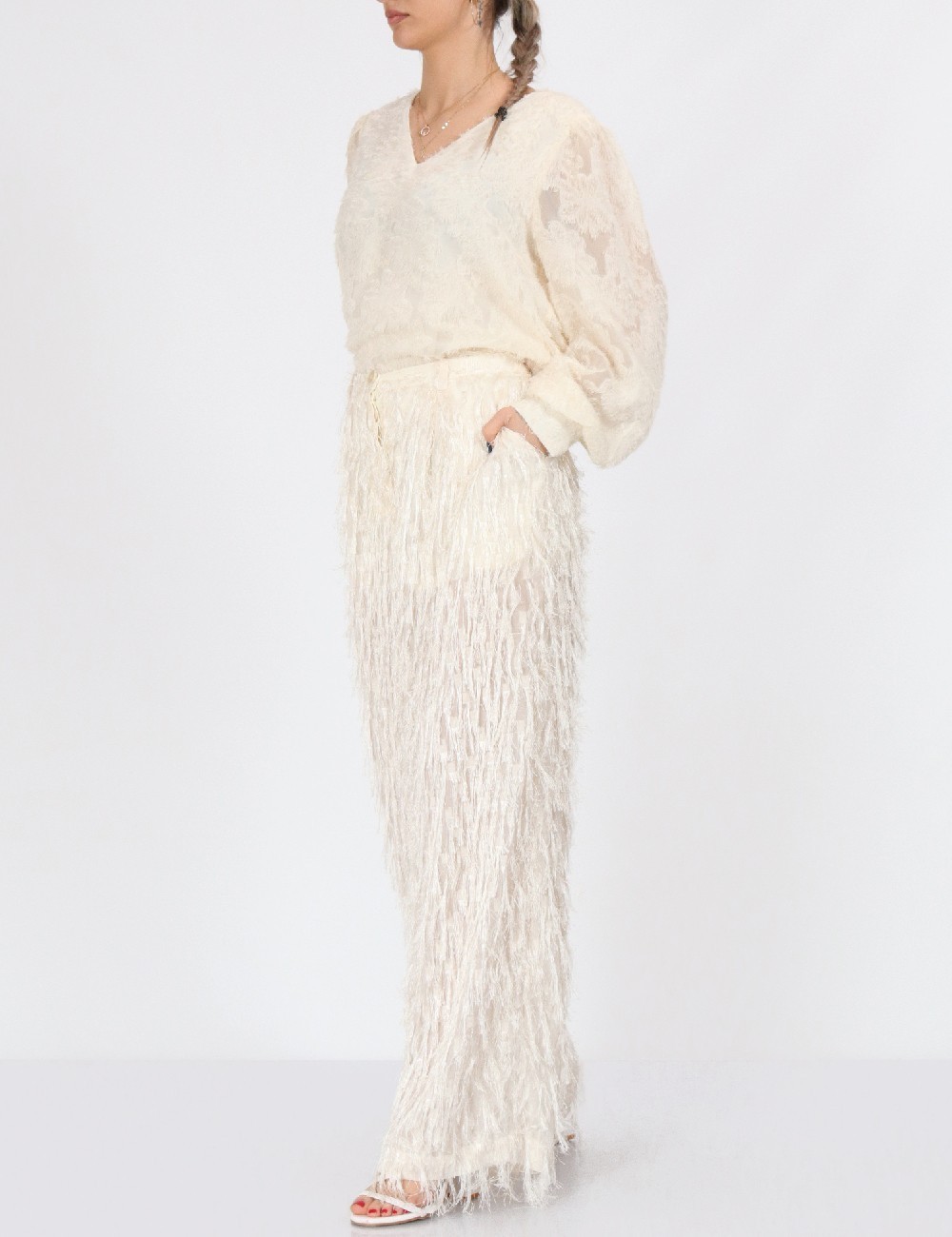 Pantaloni Vero Moda, crem - 1 | YEO