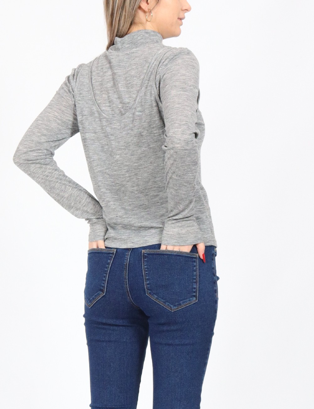 Bluza Noisy May, gri - 1 | YEO