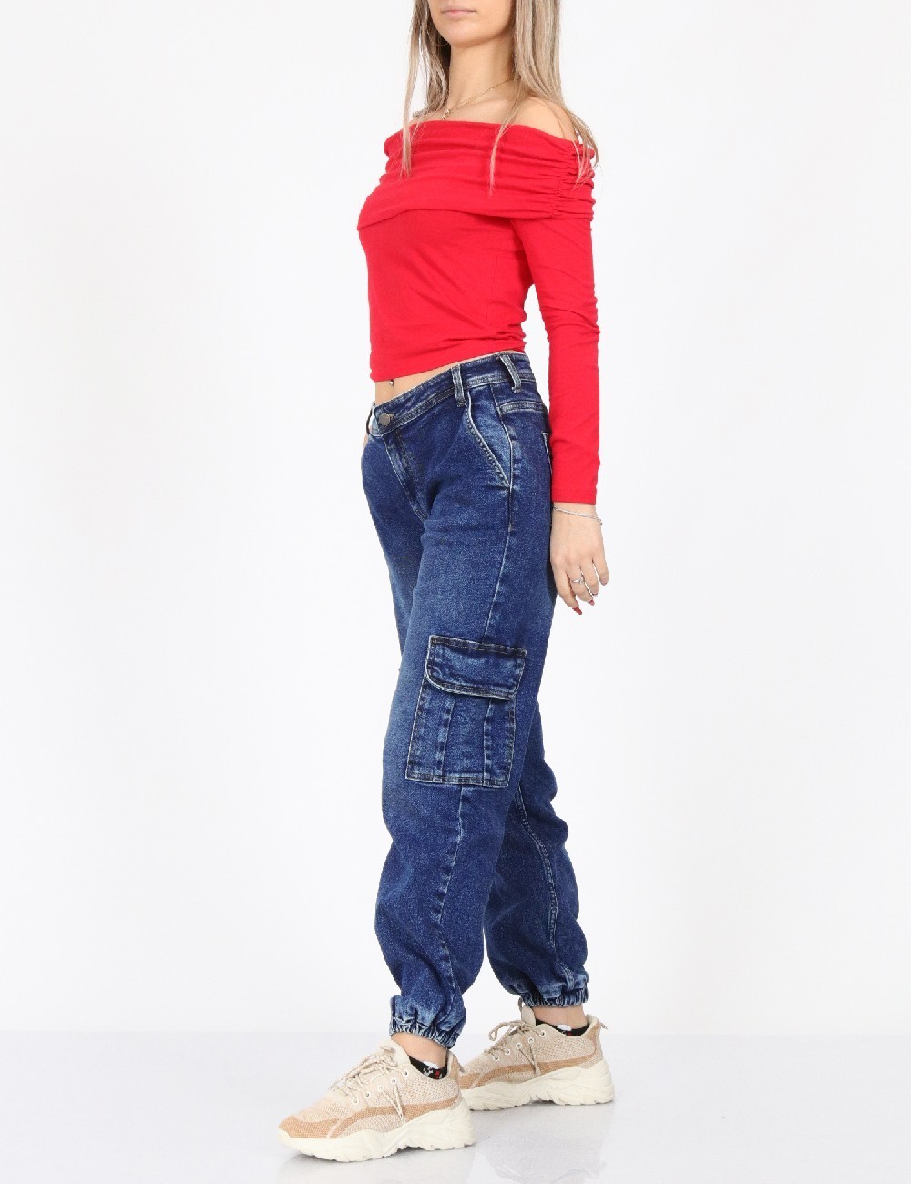 Blugi Jacqueline de Yong, albastru - 1 | YEO