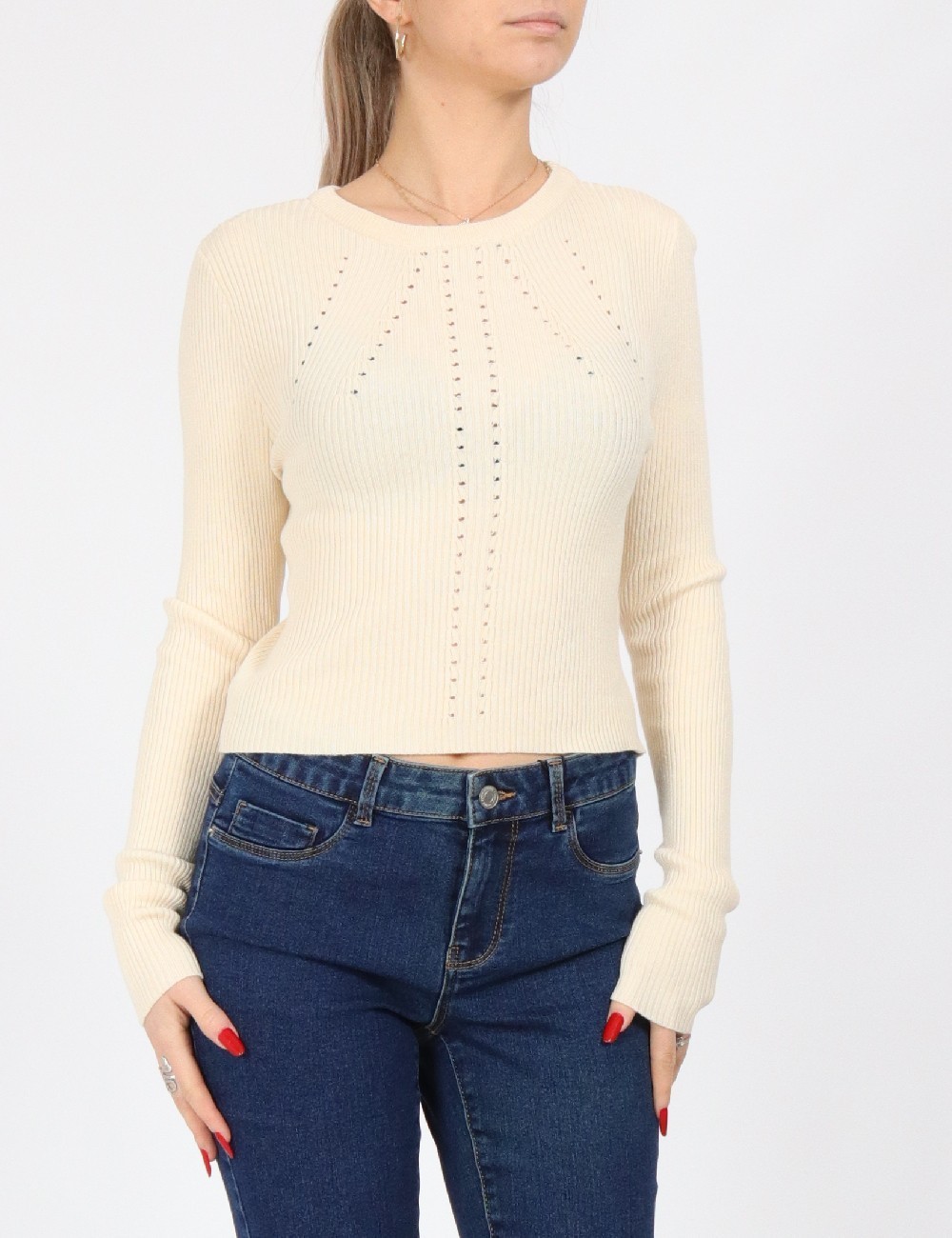 Bluza Only, crem - 1 | YEO