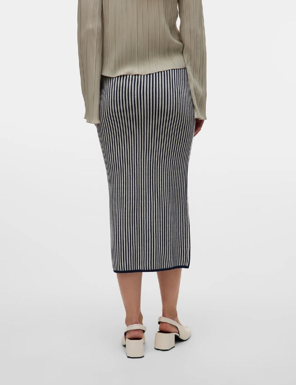 Fusta Vero Moda, alb/albastru - 1 | YEO