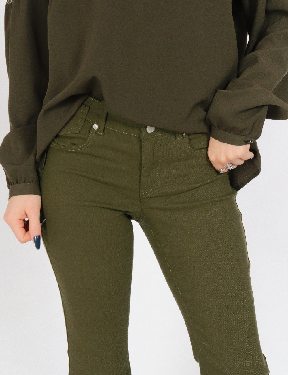 Pantaloni Only, verde - 1 | YEO