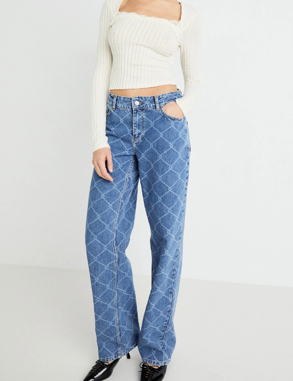 Blugi Noisy May, albastru - 1 | YEO