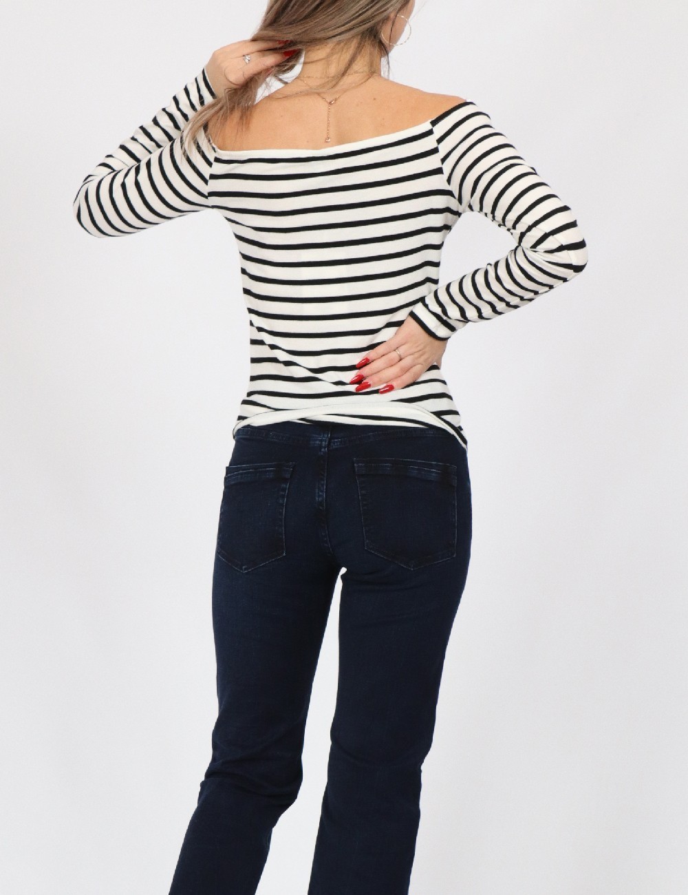 Bluza Only, alb/negru - 1 | YEO