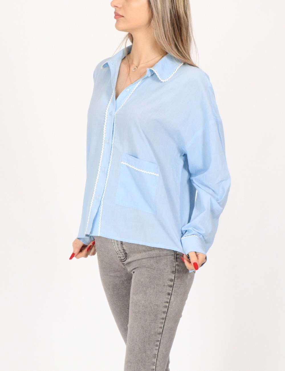 Camasa Pieces, albastru - 1 | YEO