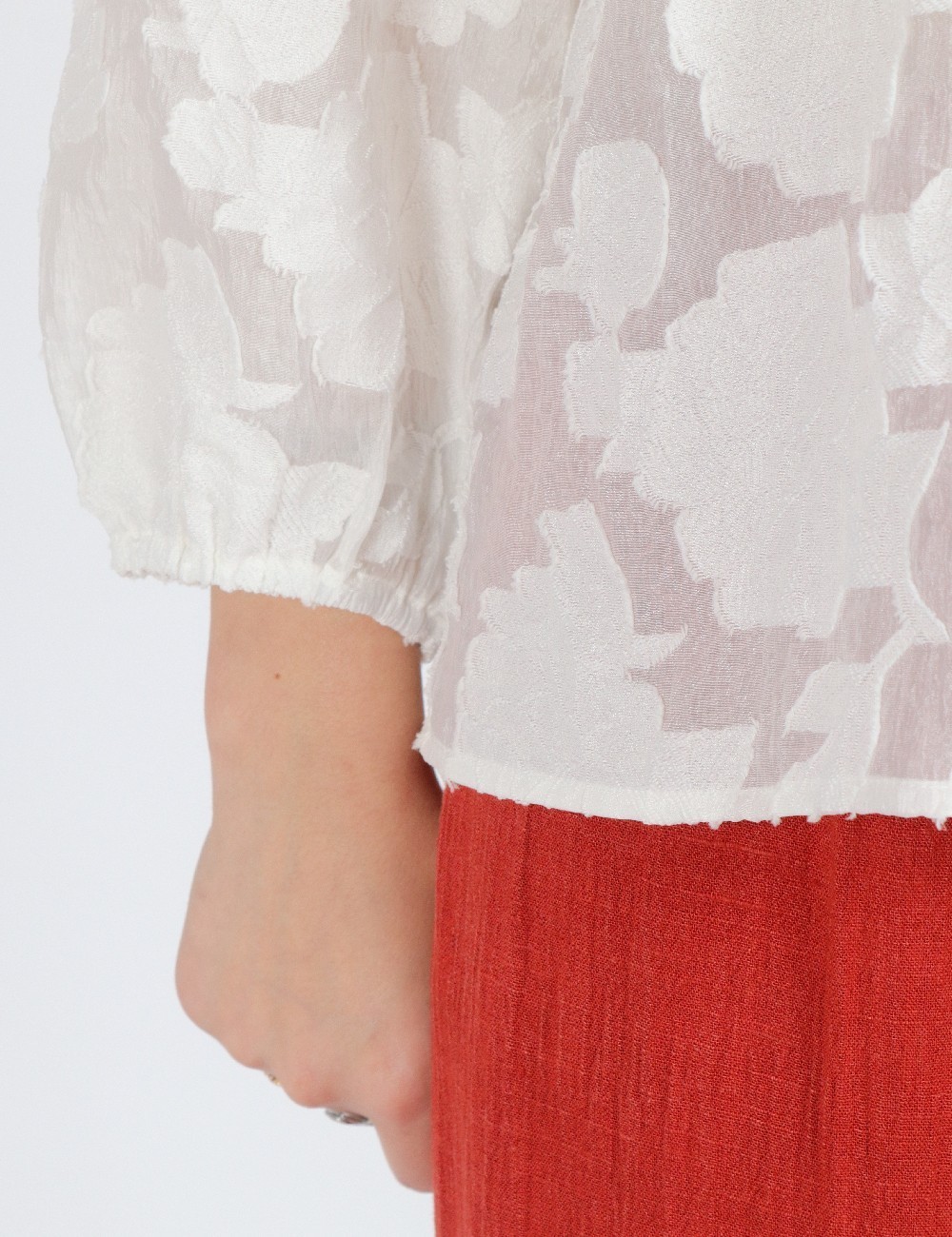 Bluza Pieces, alb - 1 | YEO