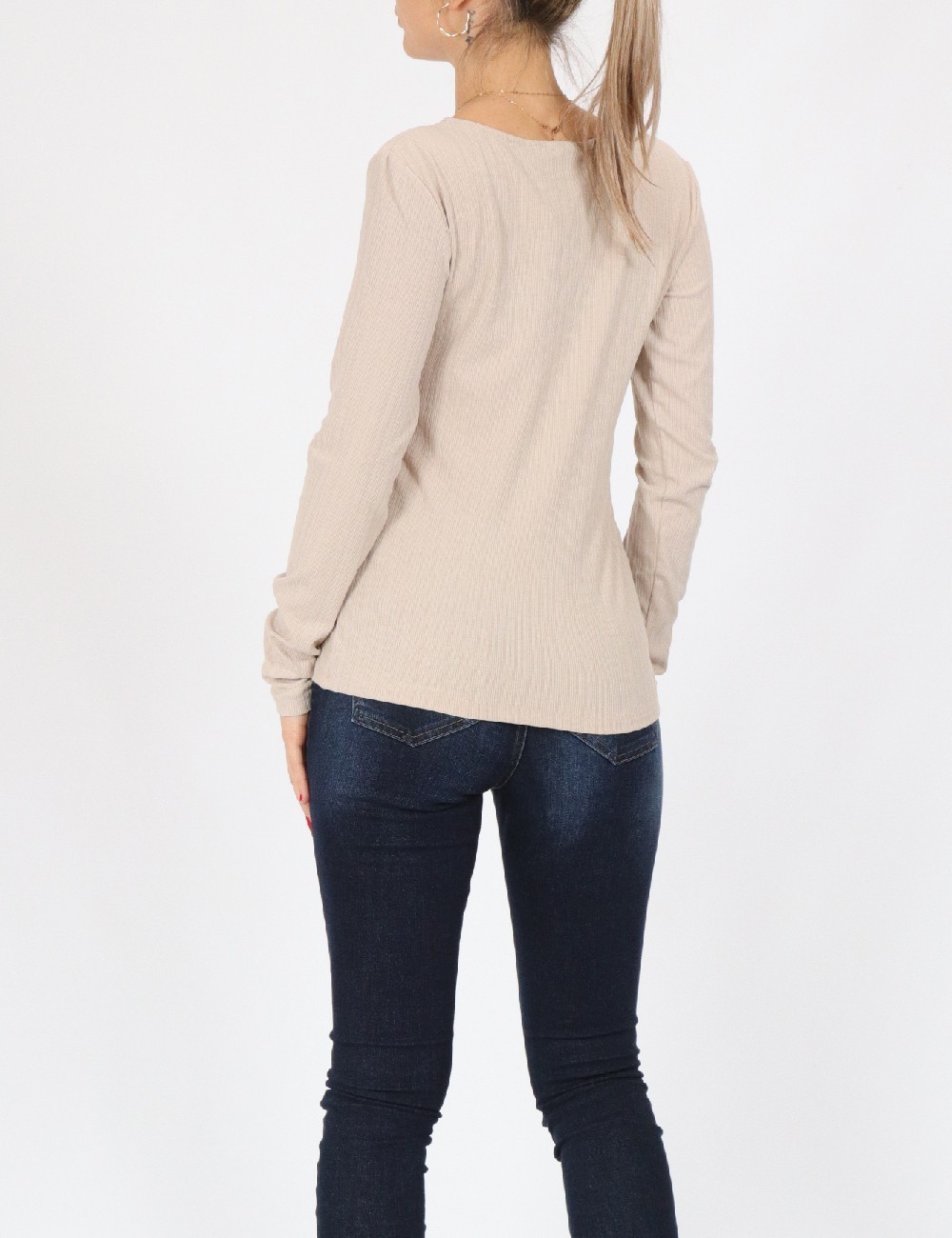 Bluza Pieces, crem - 1 | YEO