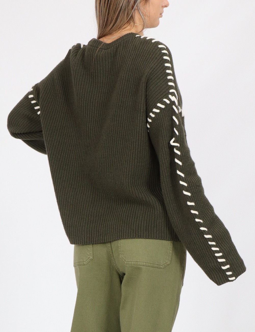 Pulover Only, verde - 1 | YEO