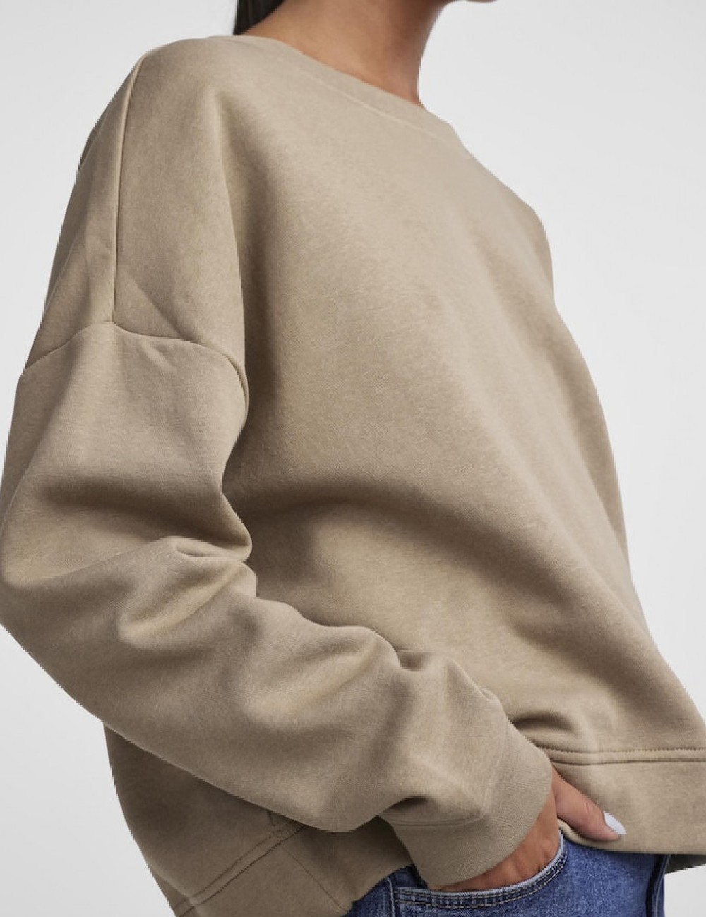 Bluza Pieces, maro deschis - 1 | YEO