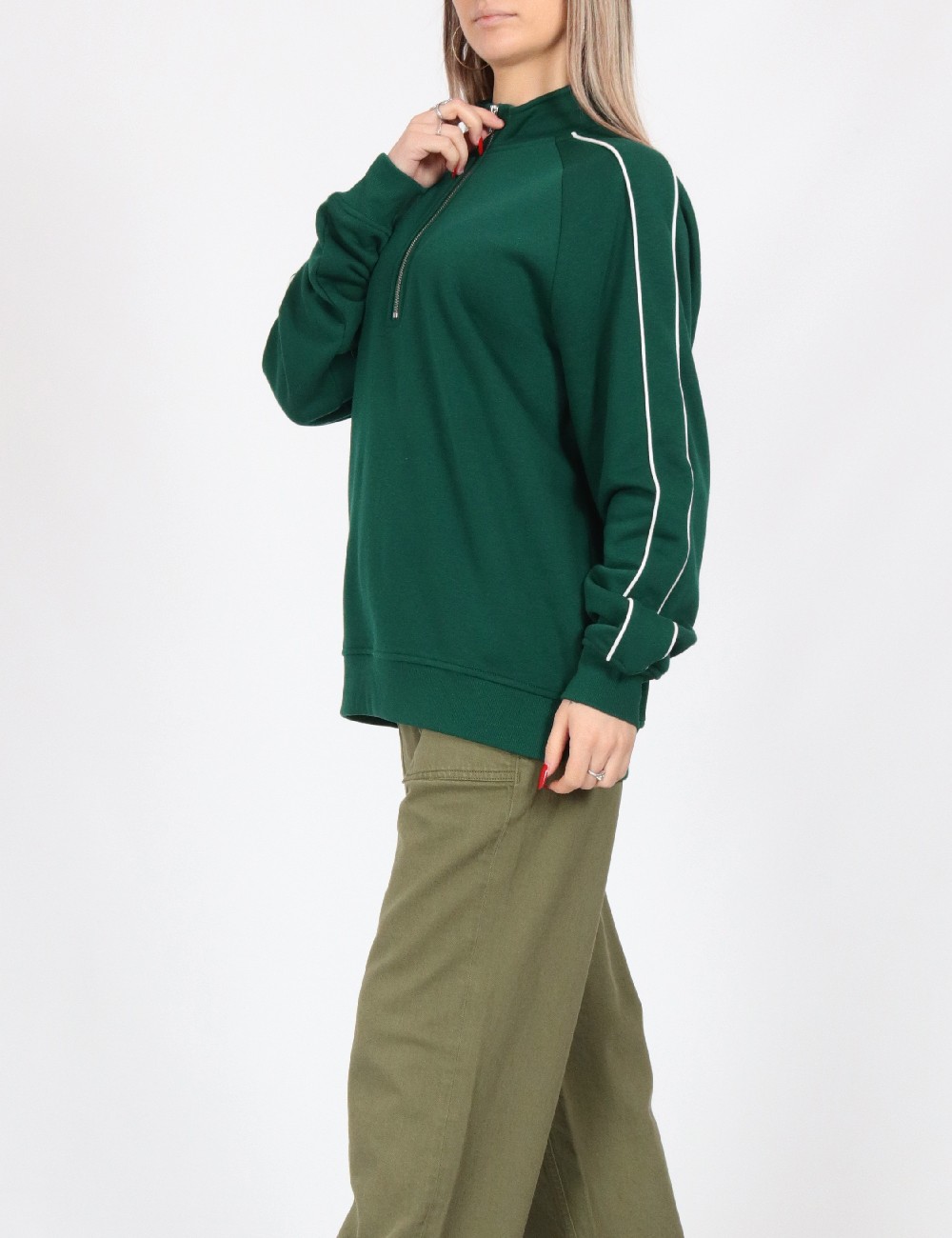 Bluza Pieces, verde - 1 | YEO