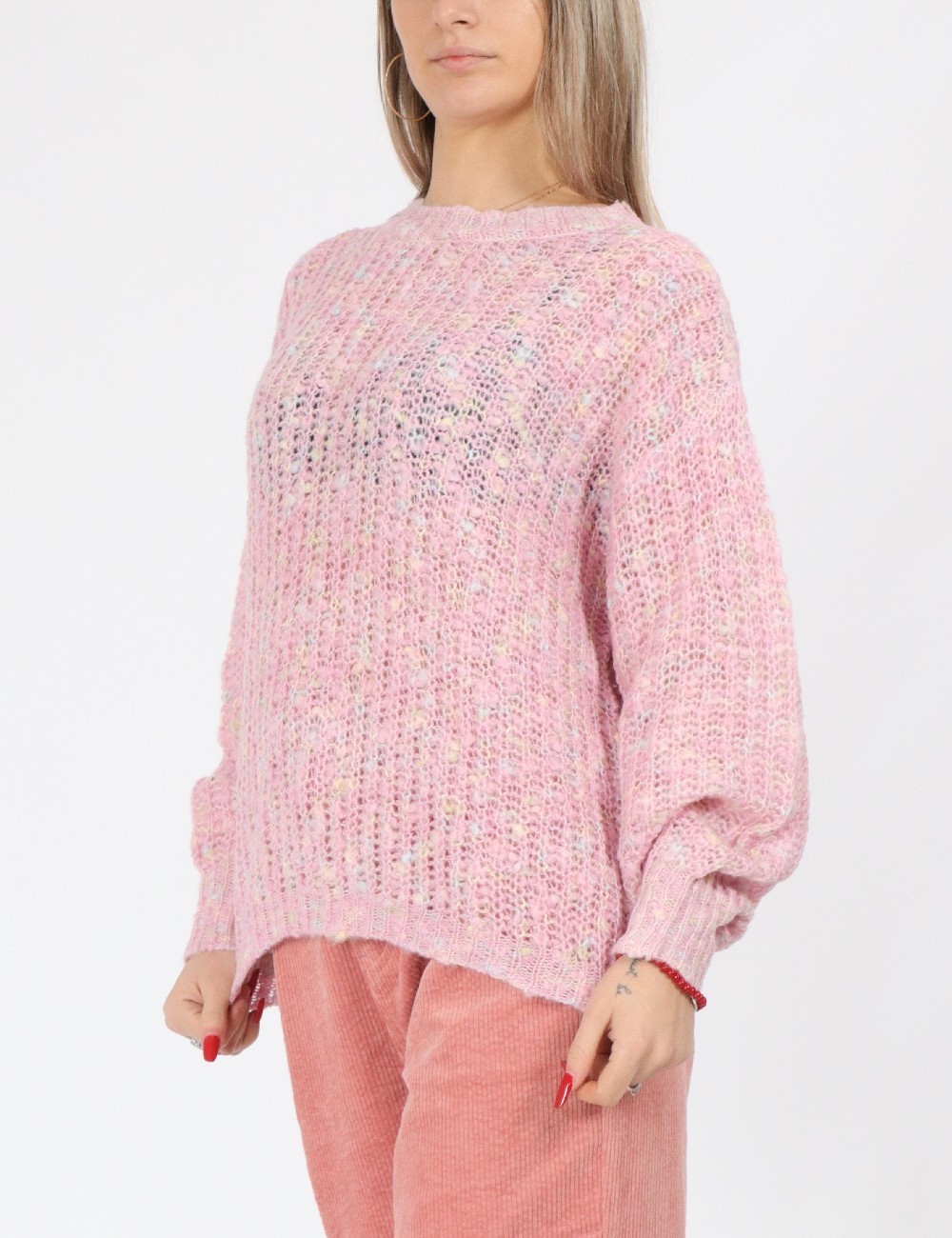 Pulover Pieces, roz - 1 | YEO