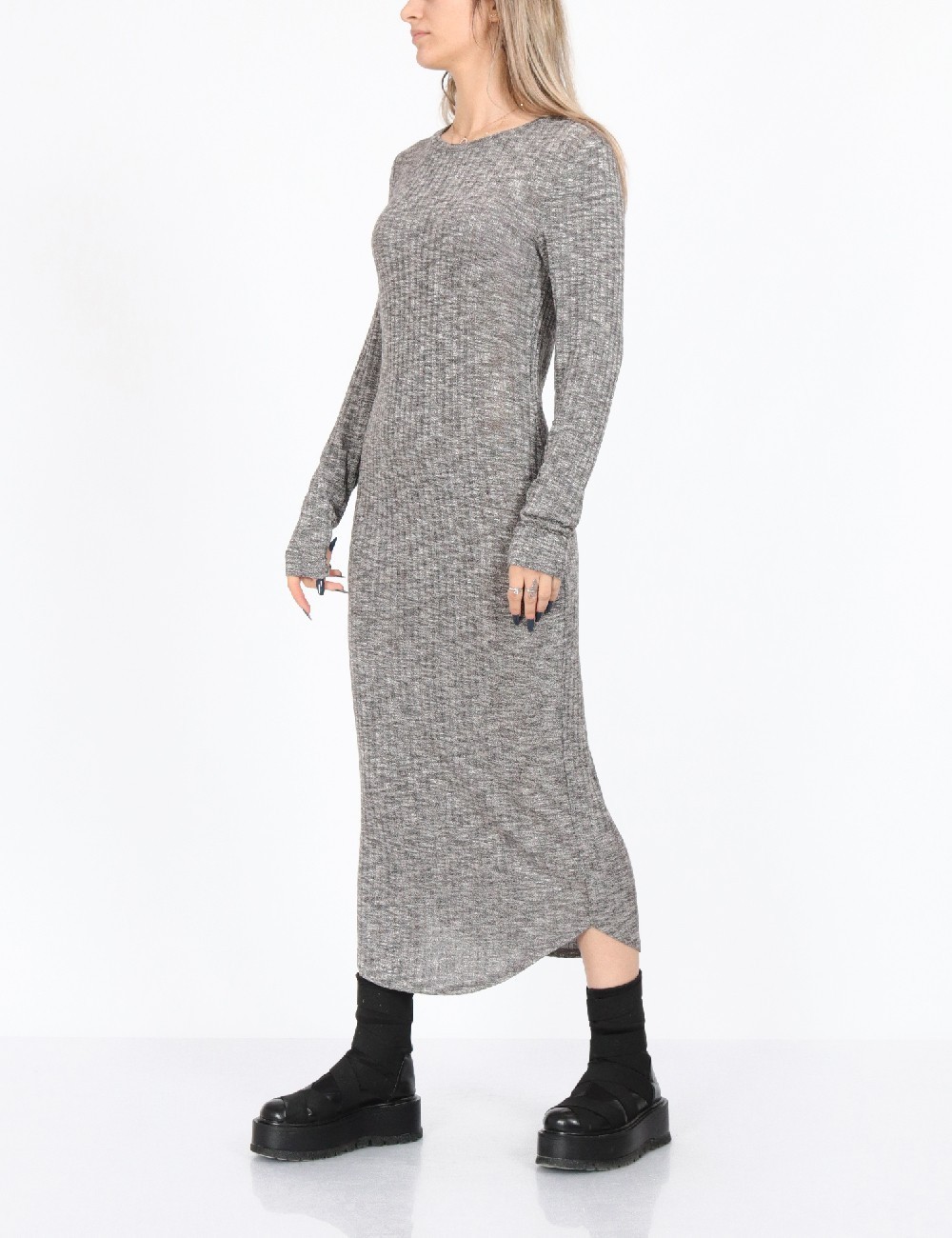 Rochie medie Jacqueline de Yong, gri - 1 | YEO