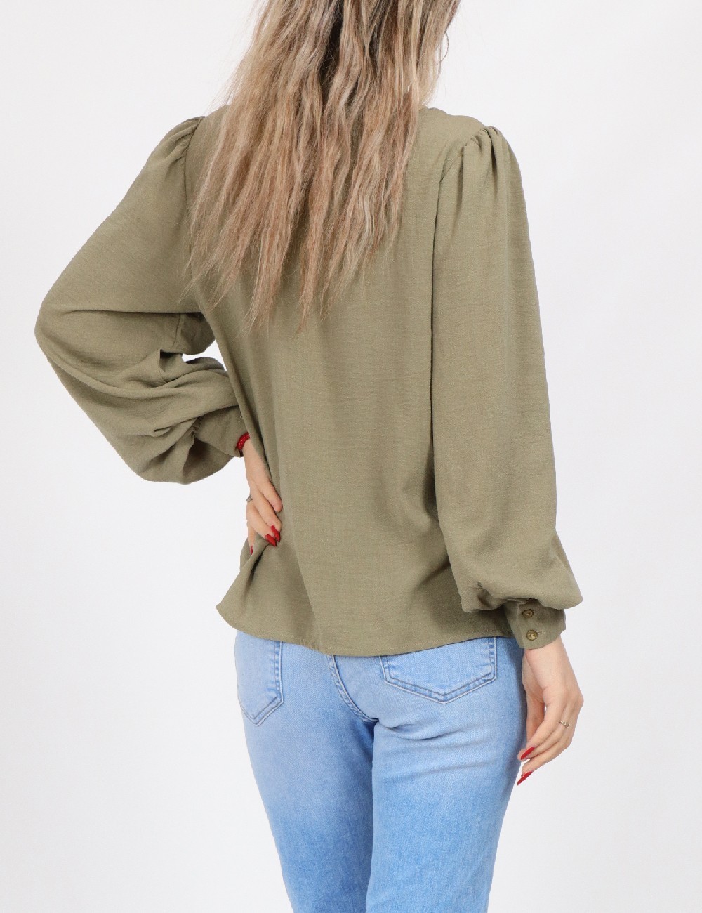 Camasa Jacqueline de Yong, verde - 1 | YEO