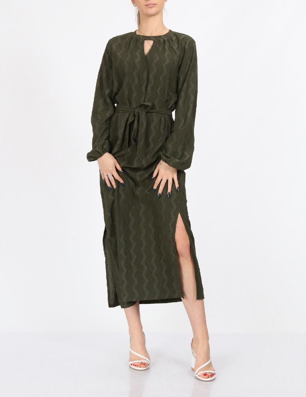 Rochie medie Only, verde - 1 | YEO