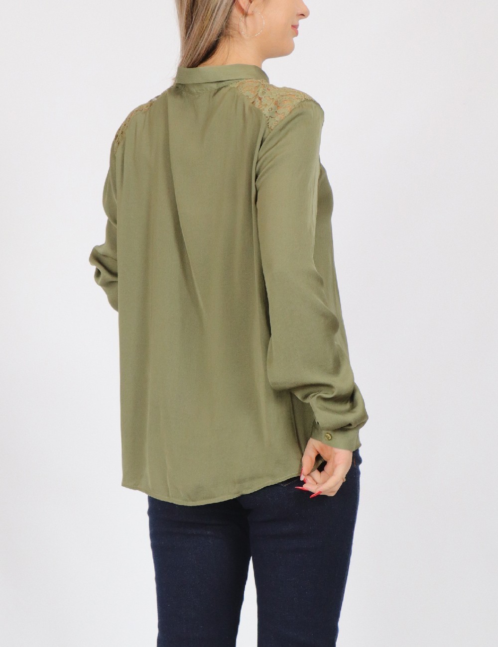 Camasa Jacqueline de Yong, verde - 1 | YEO