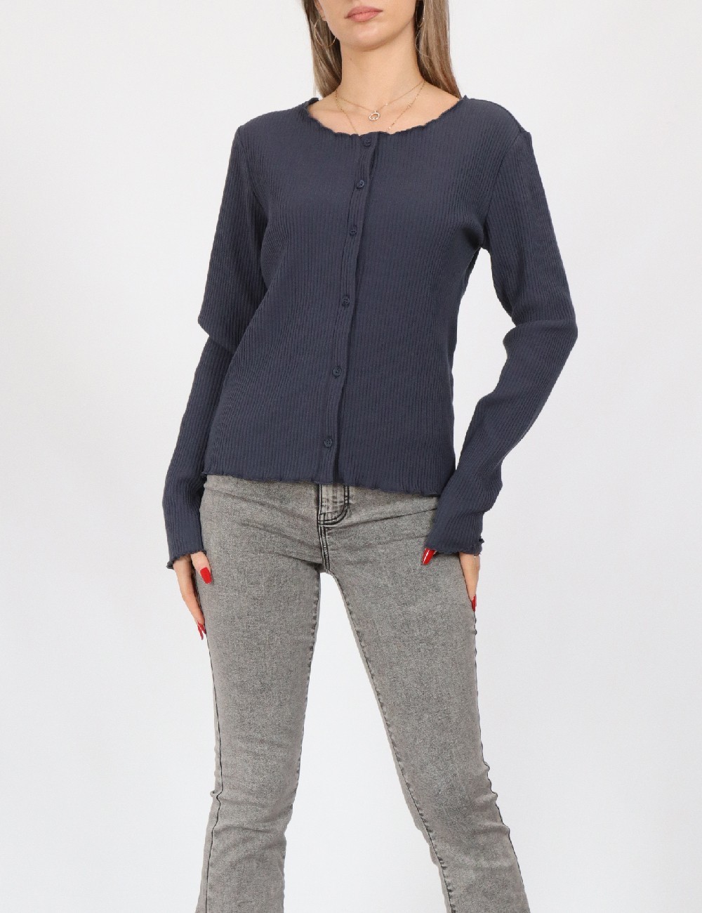 Bluza Pieces, bleumarin - 1 | YEO
