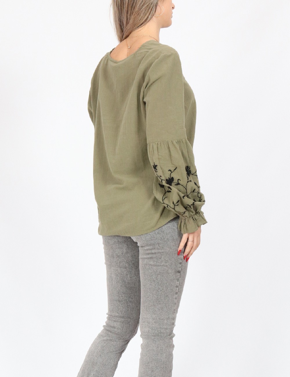 Bluza Pieces, verde - 1 | YEO