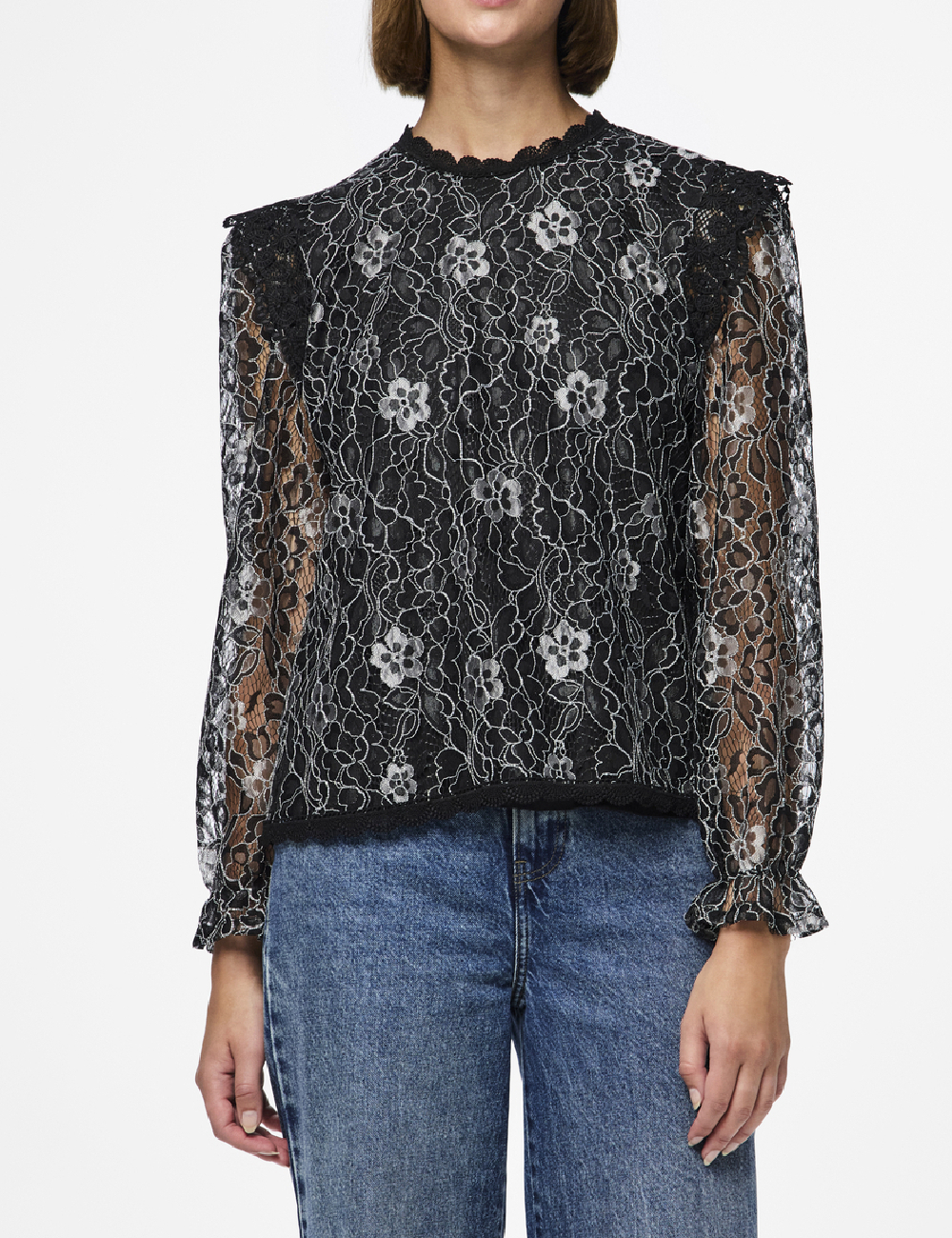 Bluza Pieces, negru