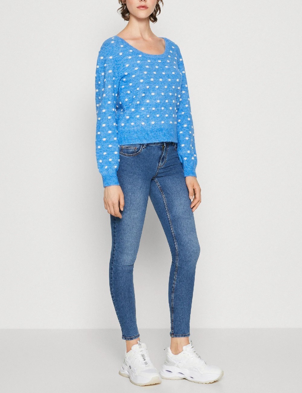 Pulover Pieces, albastru - 1 | YEO