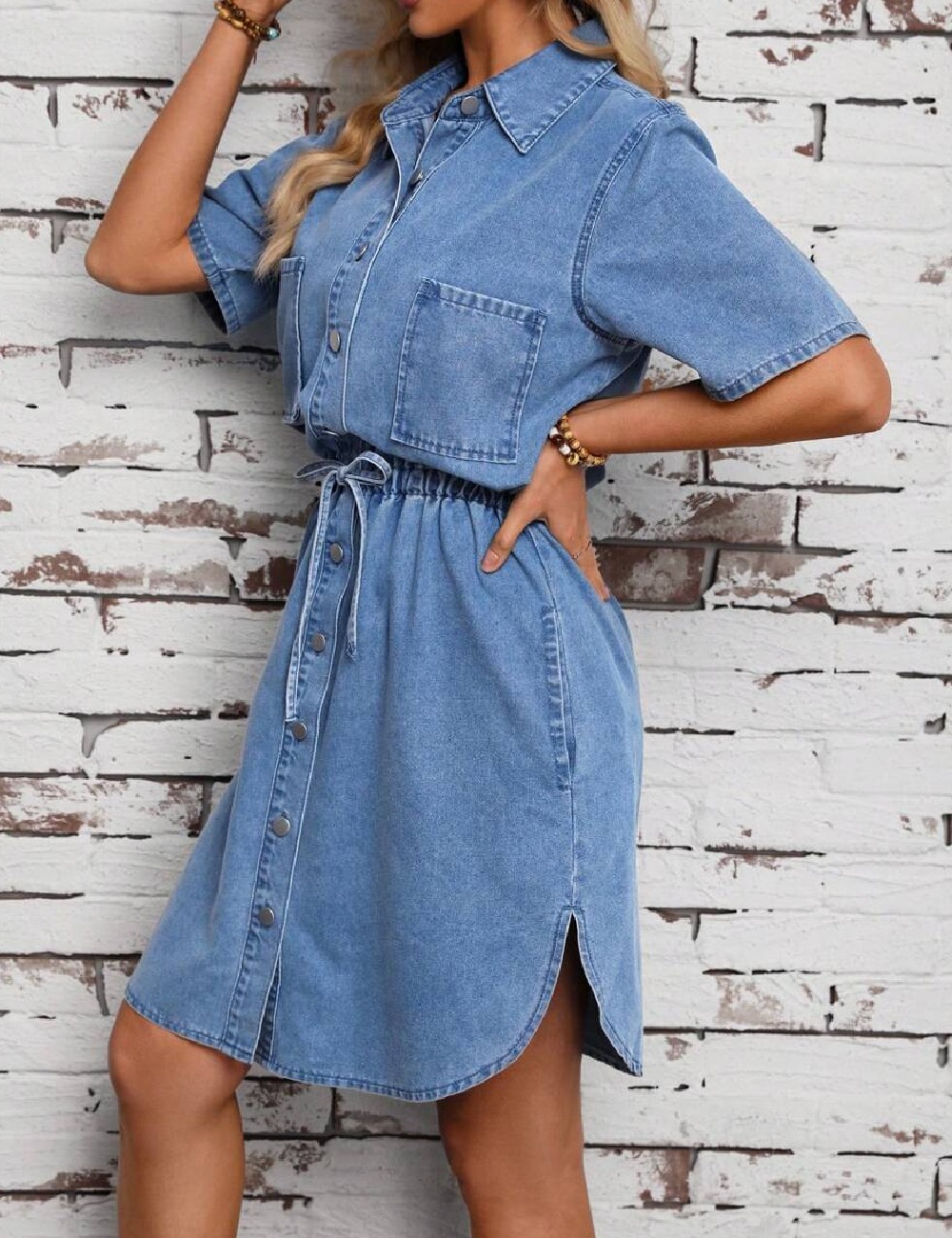 Rochie scurta SHEIN, albastru - 1 | YEO