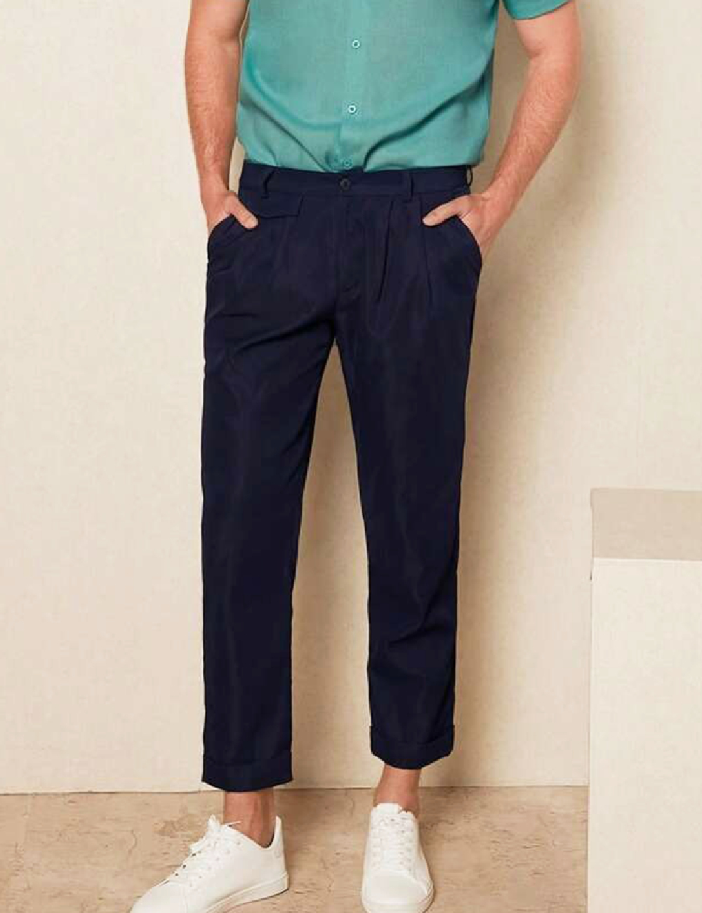 Pantaloni SHEIN, bleumarin