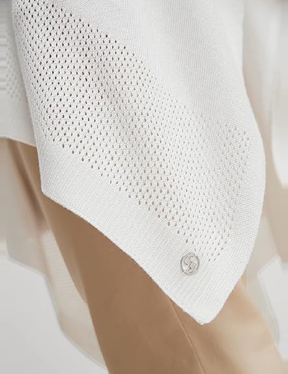 Poncho Comma, alb - 1 | YEO