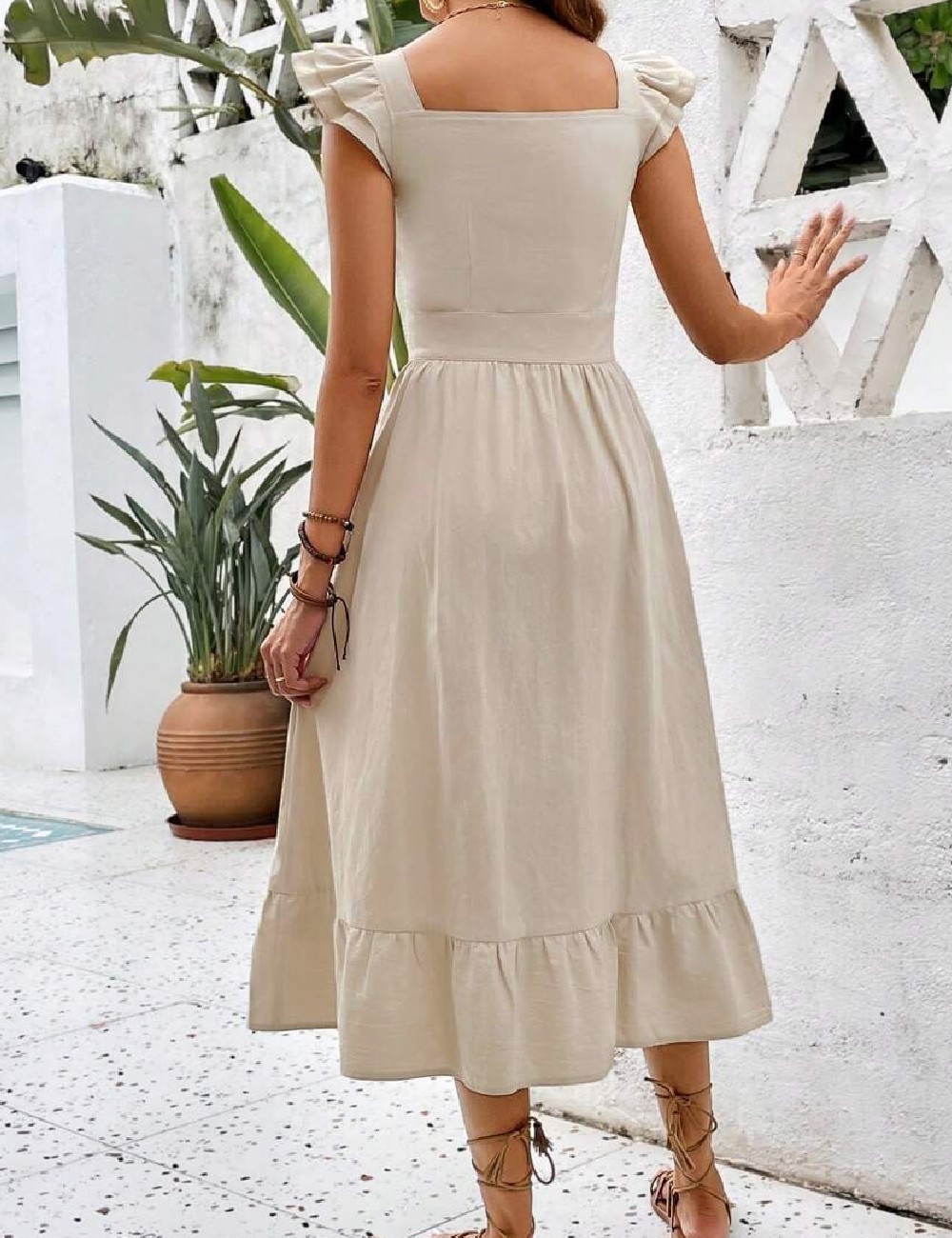 Rochie medie SHEIN, bej - 1 | YEO