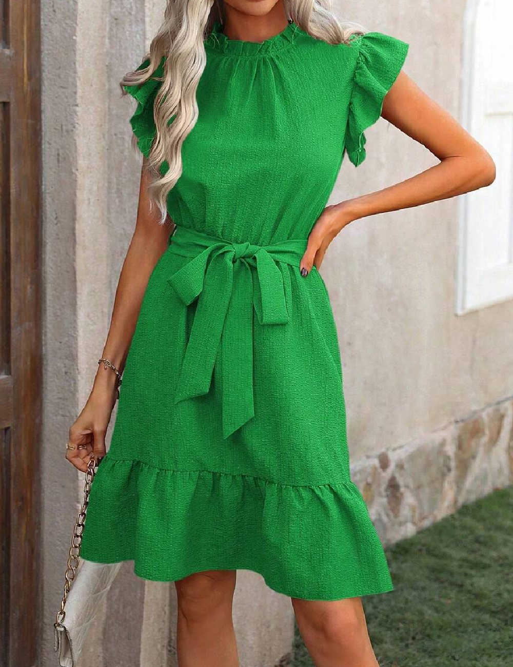 Rochie scurta SHEIN, verde