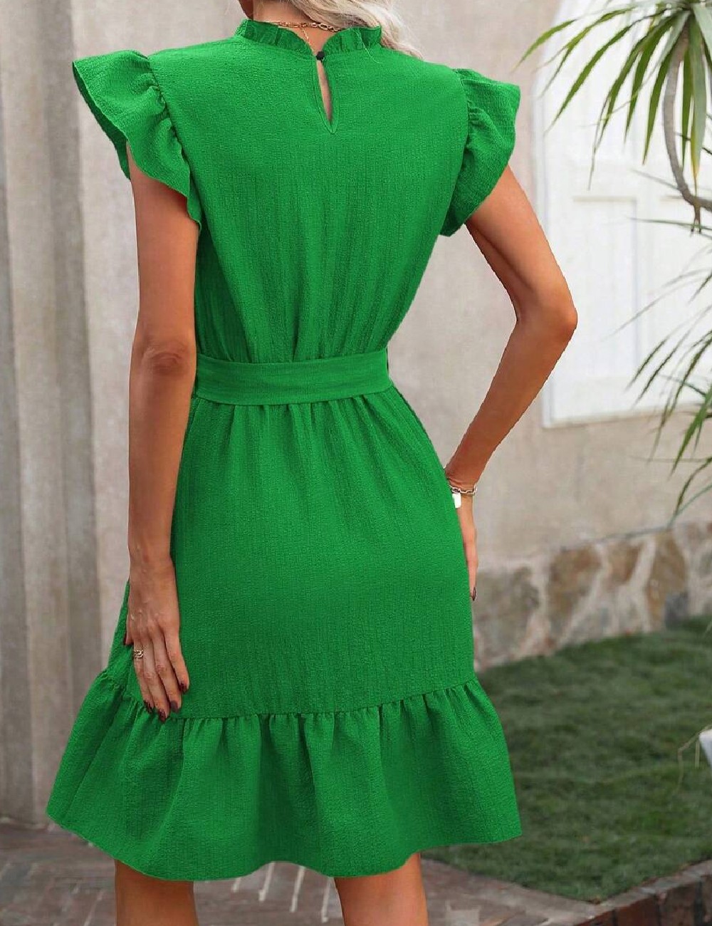 Rochie scurta SHEIN, verde - 1 | YEO