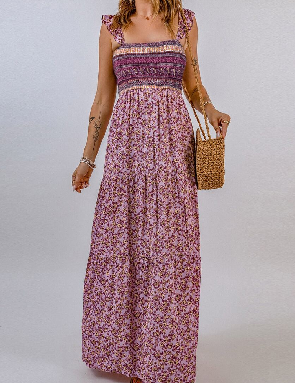 Rochie lunga SHEIN, floral print