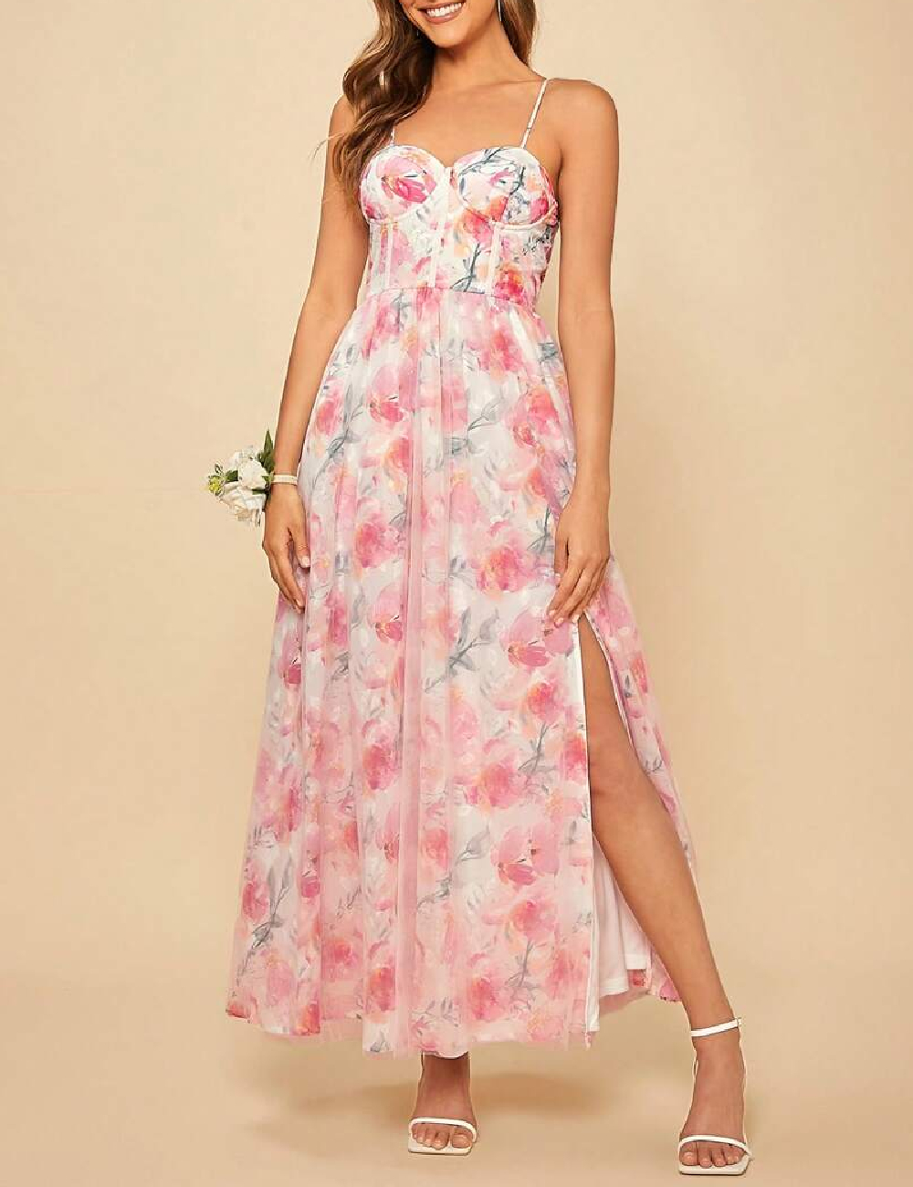 Rochie lunga SHEIN, floral print