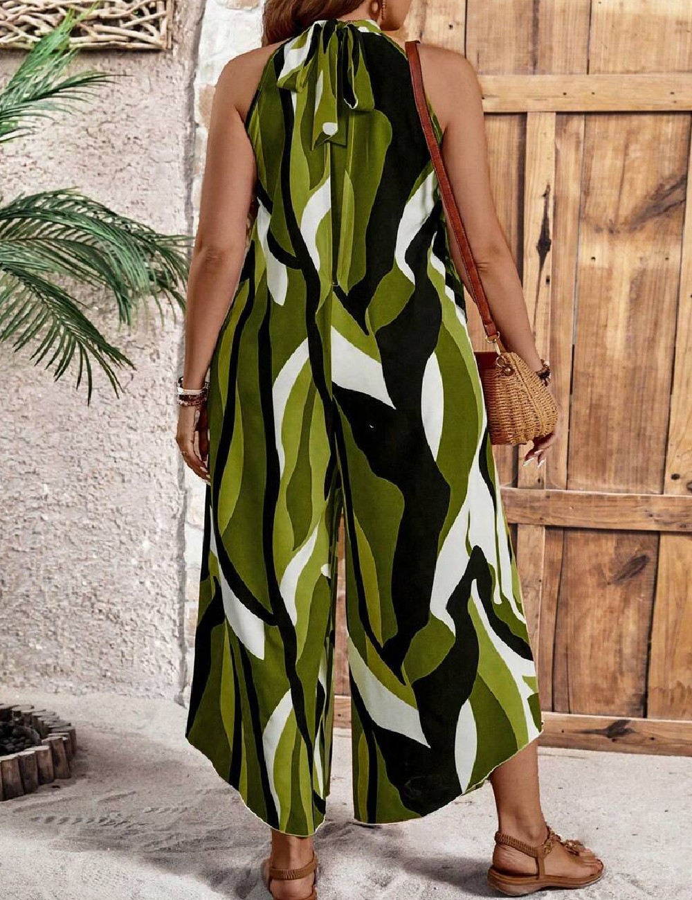 Salopeta SHEIN CURVE, verde - 1 | YEO