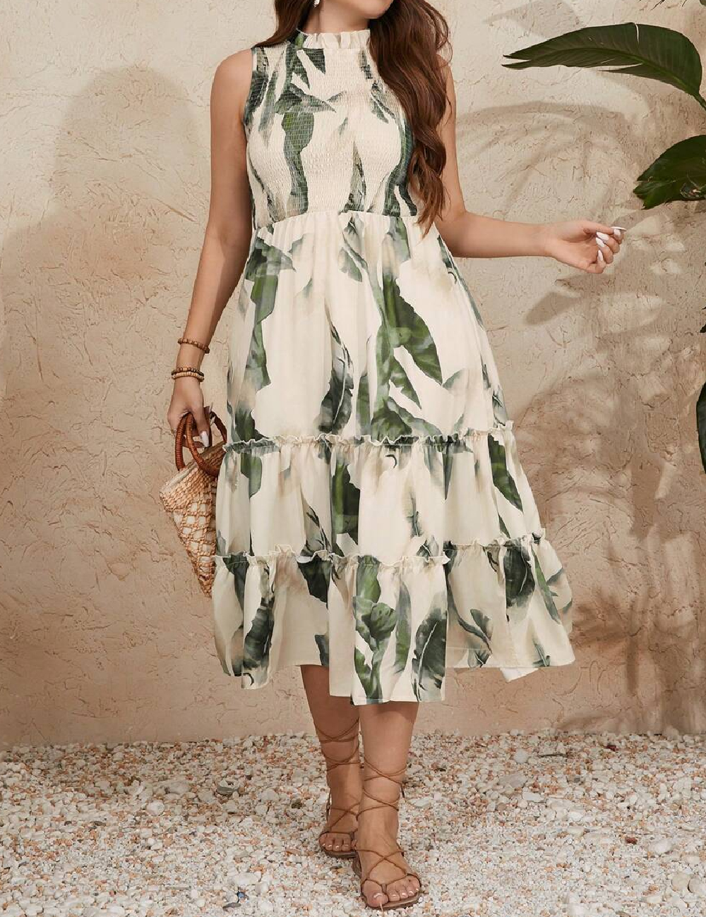 Rochie medie SHEIN CURVE, crem