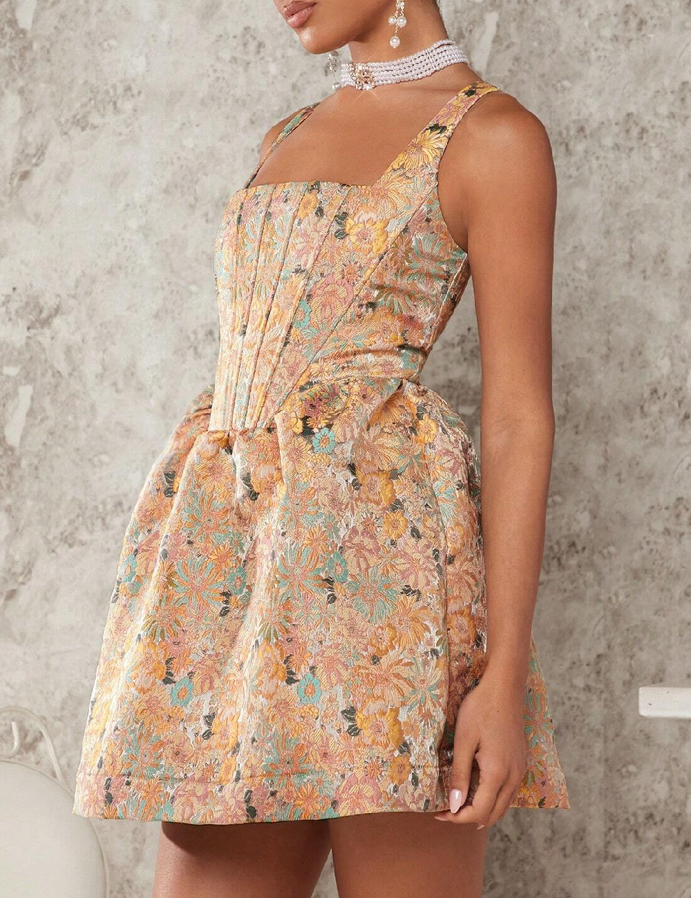 Rochie scurta SHEIN, floral print - 1 | YEO