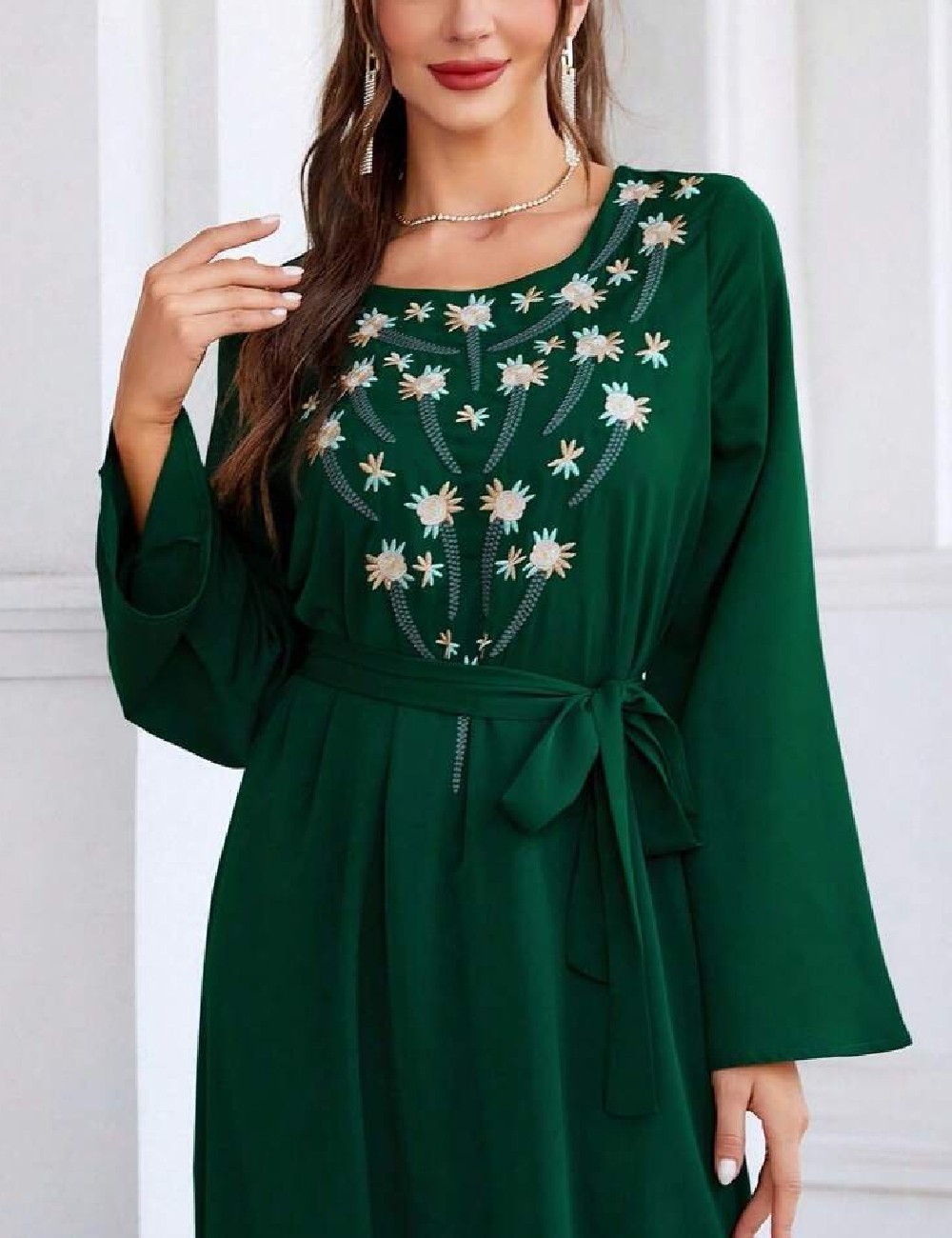 Rochie lunga SHEIN, verde - 1 | YEO