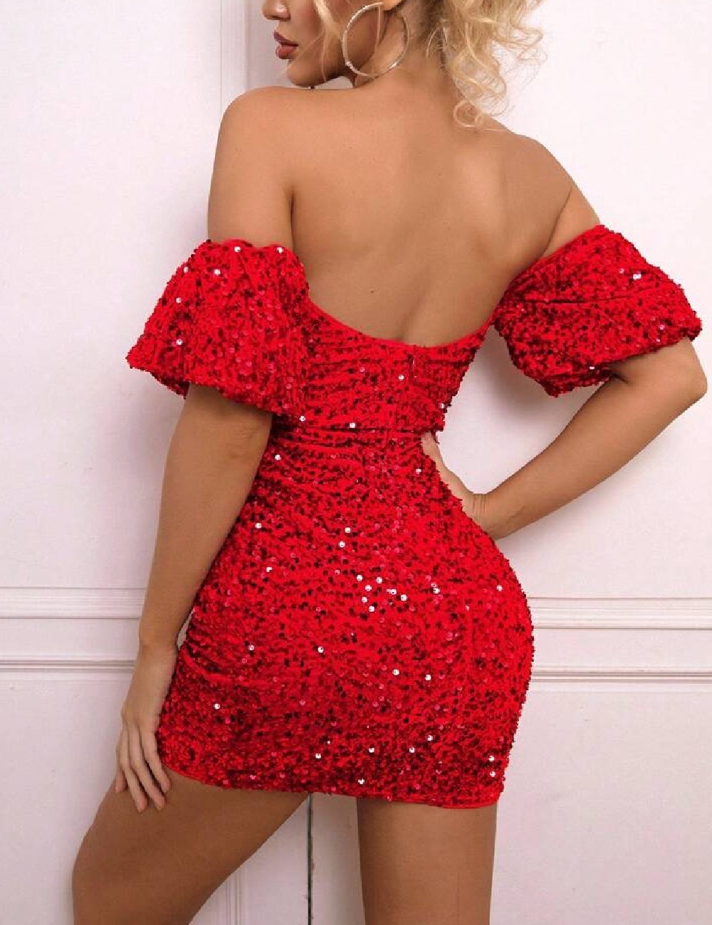 Rochie scurta SHEIN, rosu - 1 | YEO