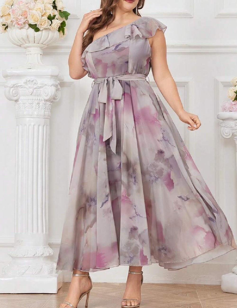Rochie lunga SHEIN CURVE, gri - 1 | YEO