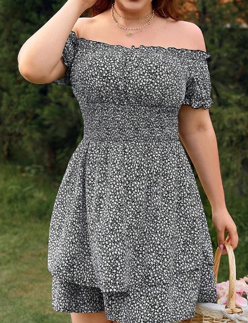 Rochie scurta SHEIN CURVE, negru - 1 | YEO