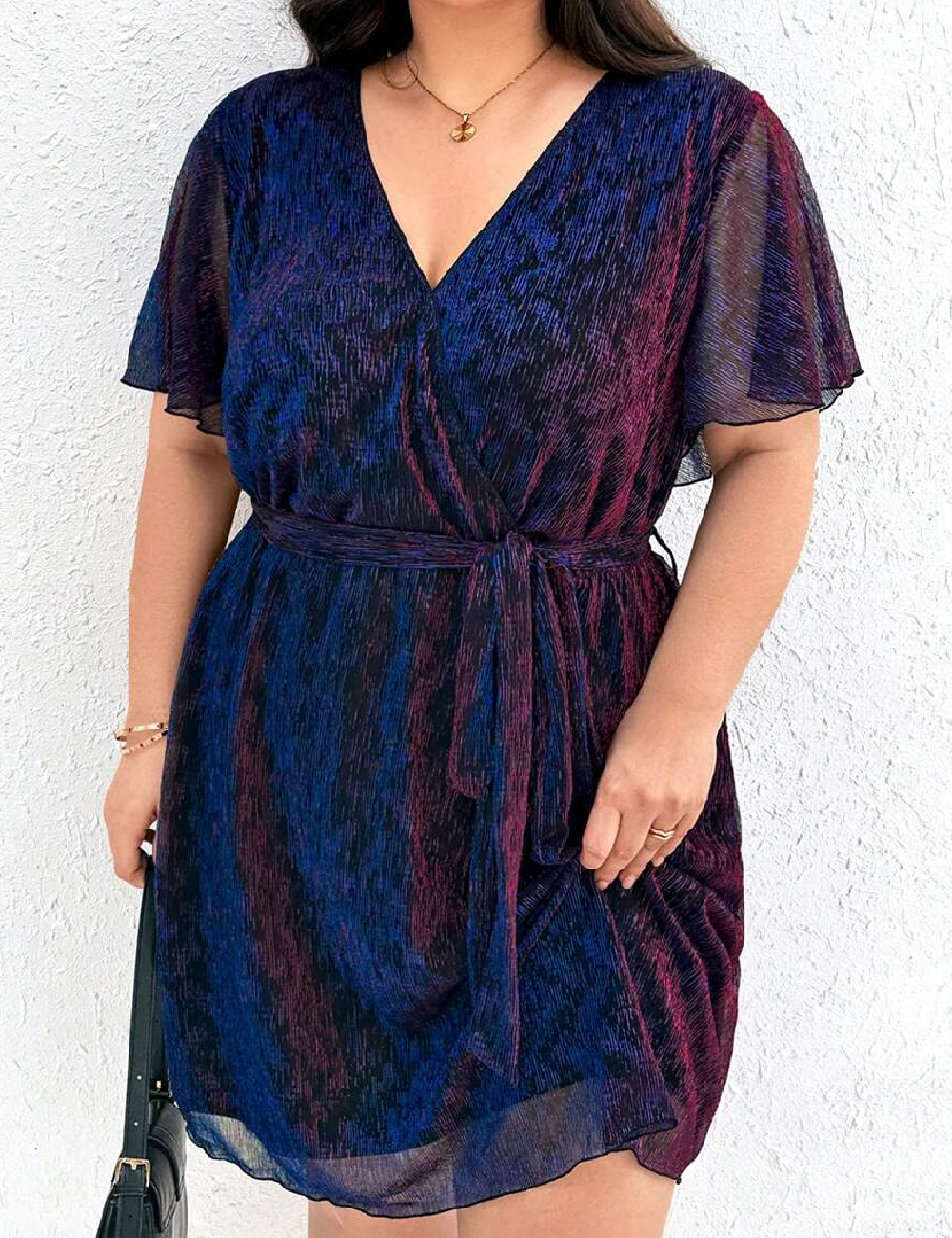 Rochie scurta SHEIN CURVE, albastru