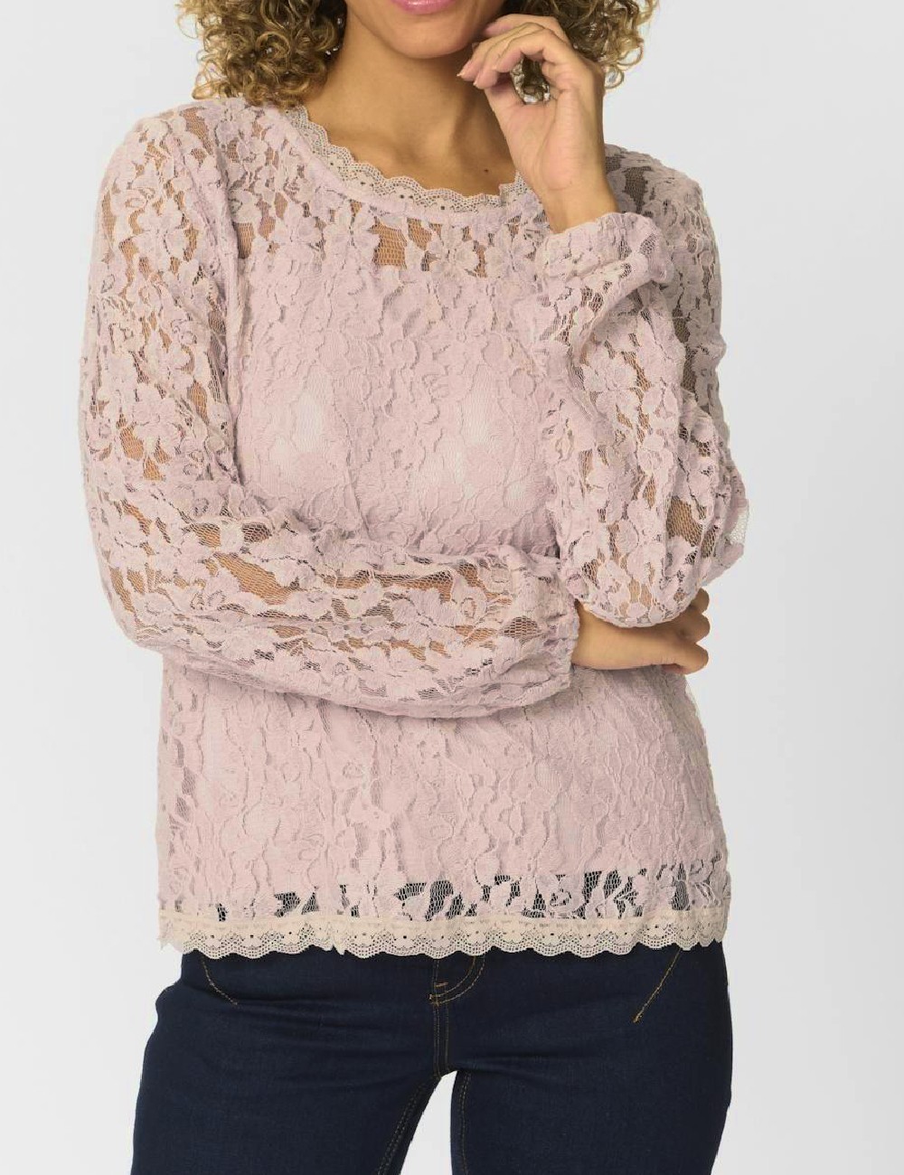 Bluza Cream, roz pudra - 1 | YEO