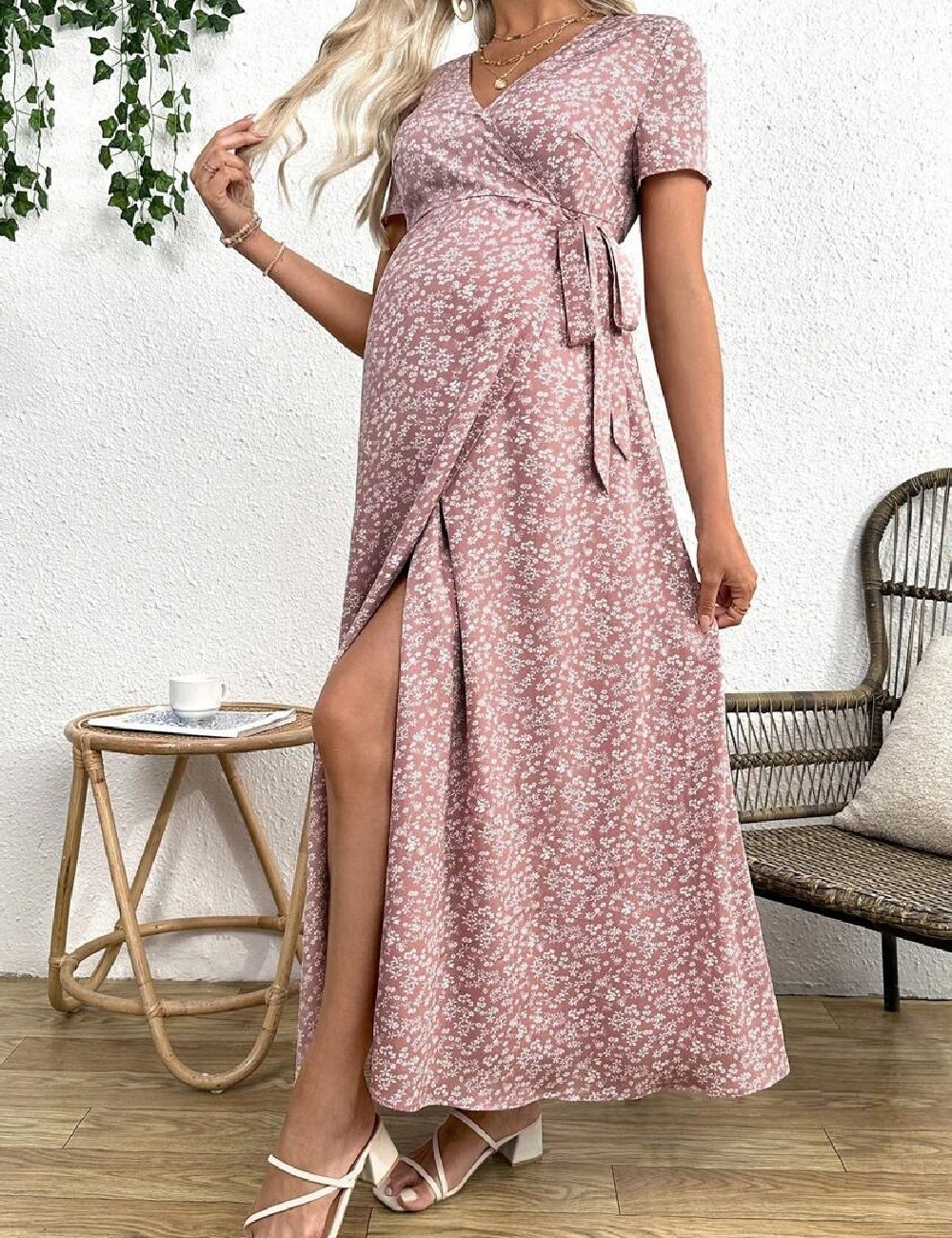 Rochie lunga SHEIN Maternity, floral print - 1 | YEO