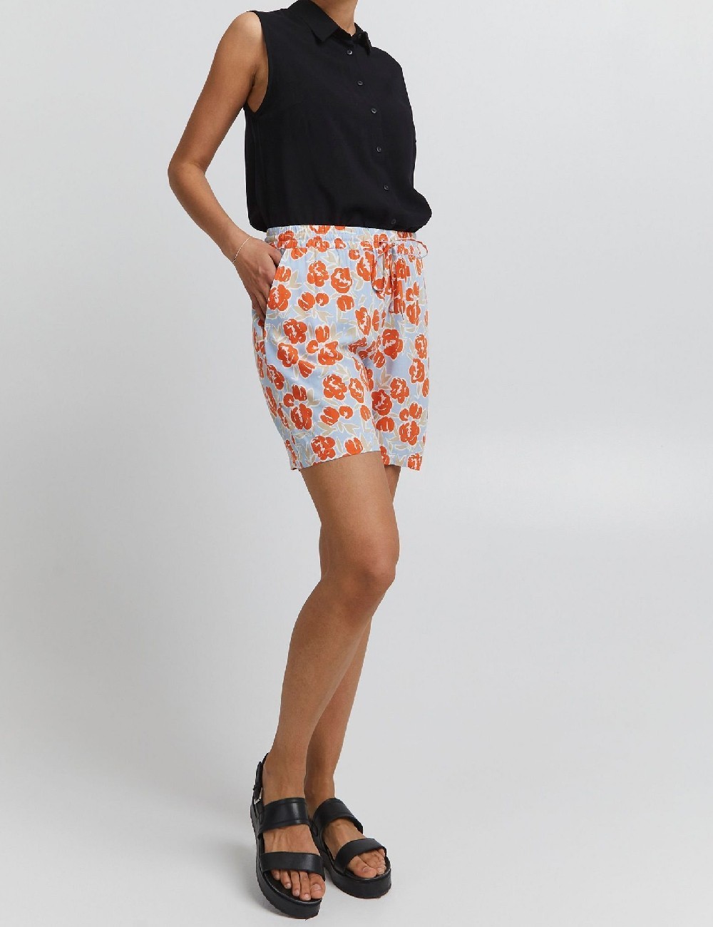 Pantaloni scurti Ichi, albastru - 1 | YEO