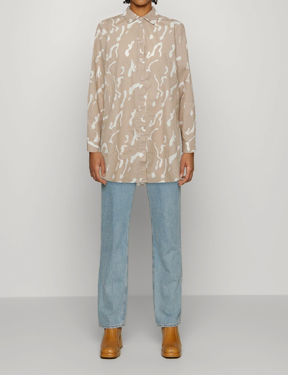 Camasa Oversize b.young, crem - 1 | YEO
